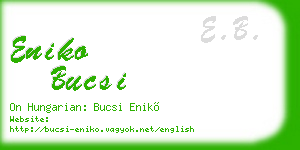 eniko bucsi business card